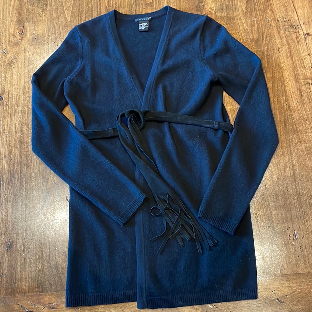 THEORY Black Cashmere Cardigan S/P